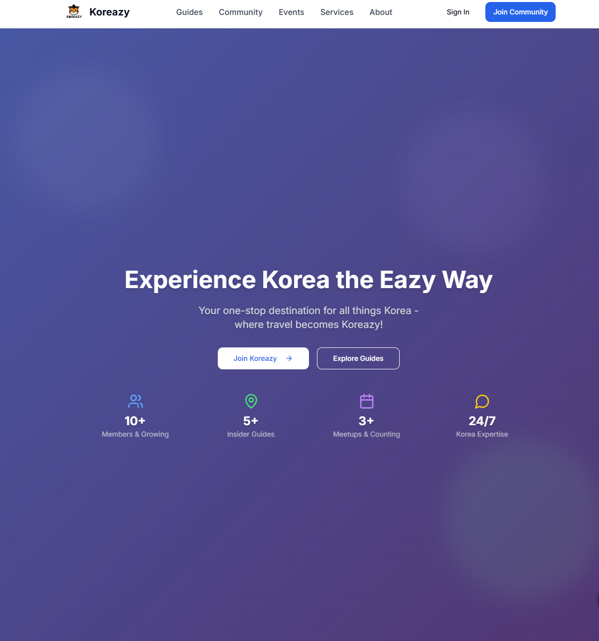 Koreazy – 외국인 관광객 플랫폼